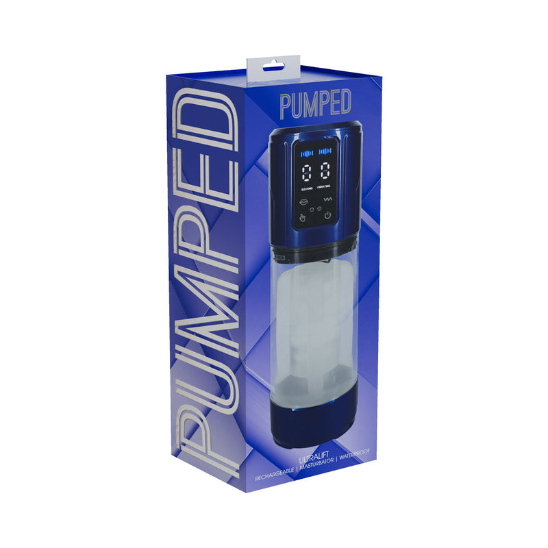 PUMPED UltraLift Automatic Masturbator Waterproof Metallic Blue