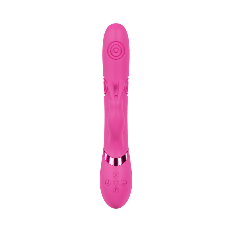 VIVE Mimi Rechargeable G-Spot Vibrating and Tapping Rabbit Pink