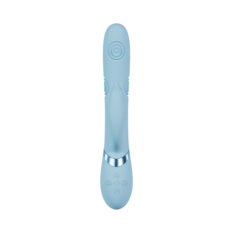 VIVE Pallina Rechargeable G-Spot and Tapping Beads Clit Stimulator Blue