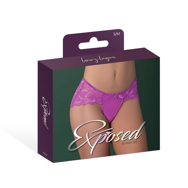 Magic Silk Butterfly Fantasies Boy Short Neon Purple S/M
