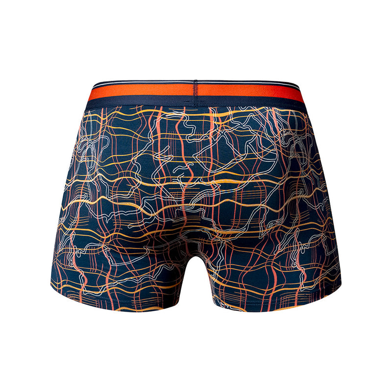 Male Power Soo Cumfy Boxer Brief Navy/Orange L