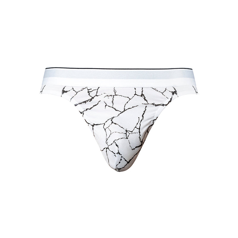 Male Power Soo Cumfy Thong Black/White L/XL