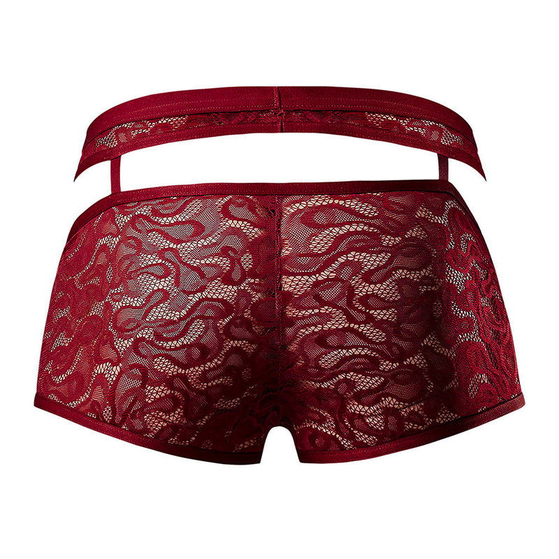 Male Power Lucifer Cutout Short Burgundy L