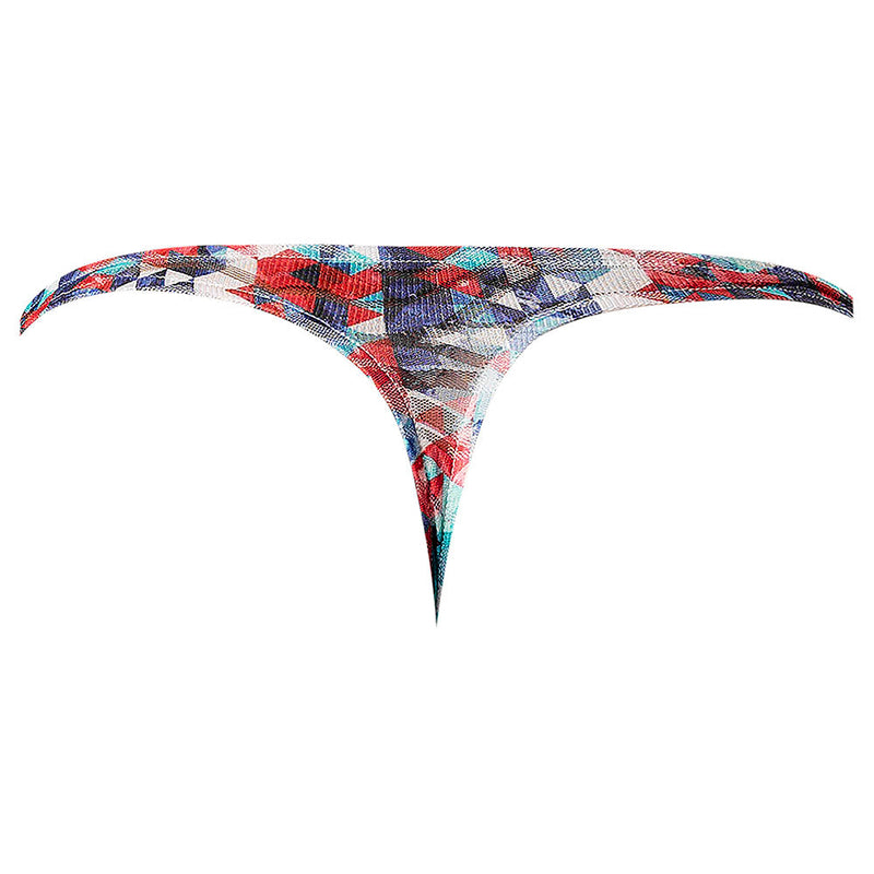 Male Power Your Lace Or Mine Bong Thong Geometric L/XL