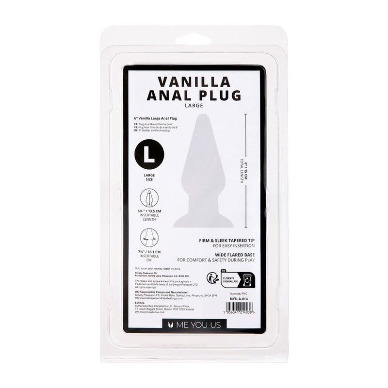 Me You Us Vanilla Large Anal Plug