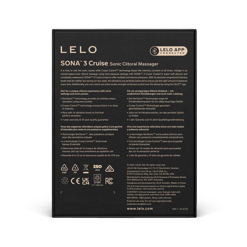 LELO SONA 3 Cruise Clitoral Stimulator Black