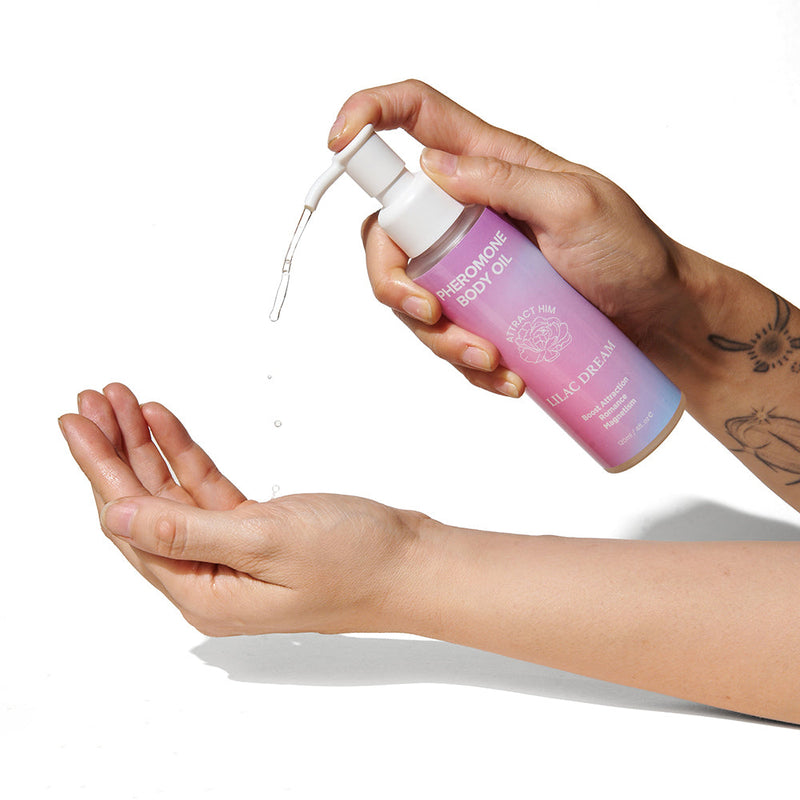 Eye of Love Pheromone Body Oil 4 oz. Pump Lilac Dream