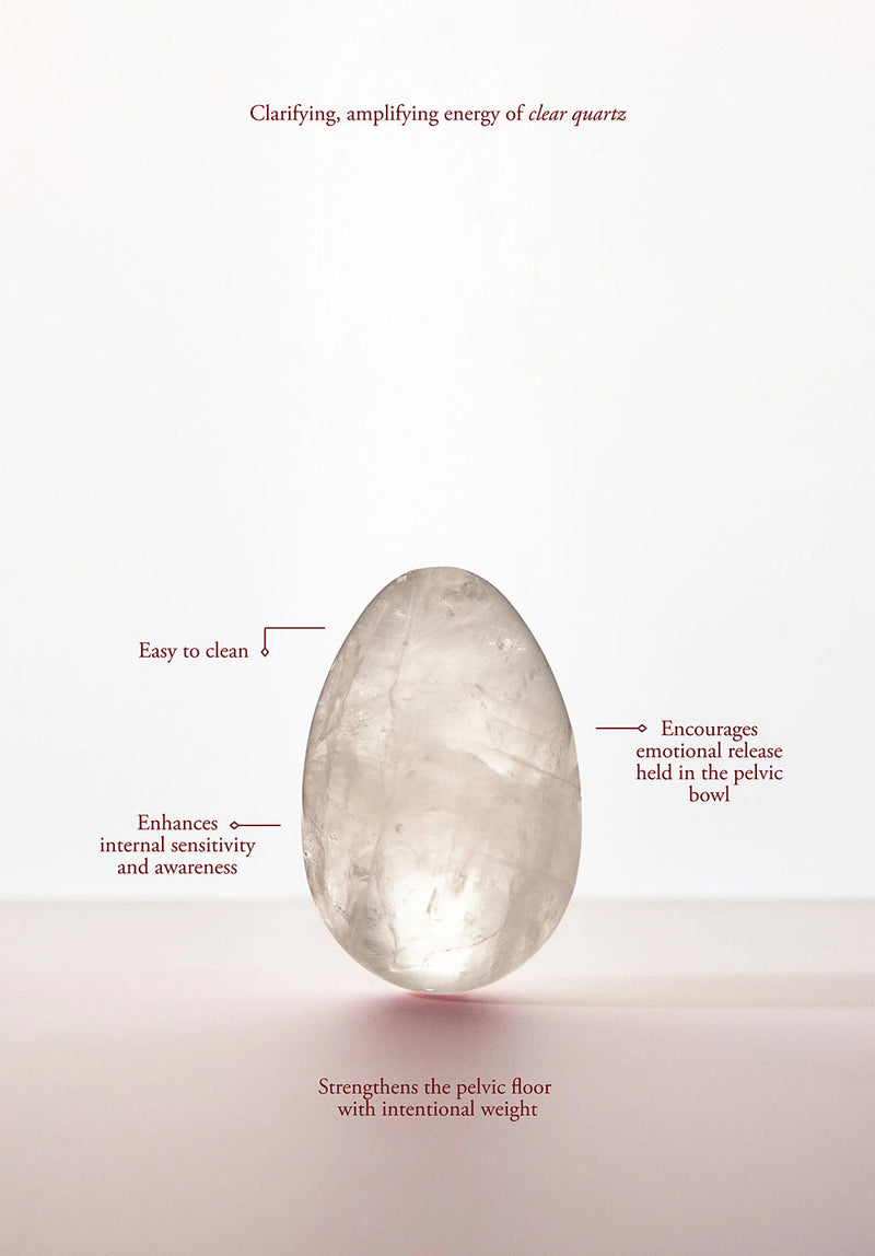 Chakrubs Prism Yoni Egg Clear Quartz (non-drilled)