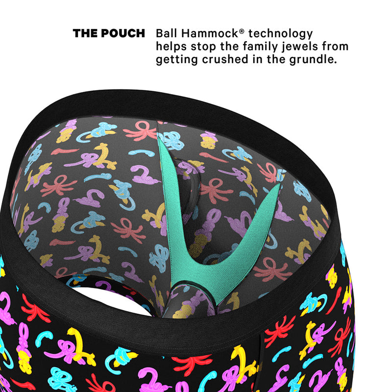 Shinesty The Knot Tonights Balloon Animal Ball Hammock Pouch Underwear with Fly 2XL