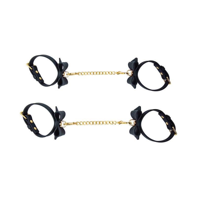 Temptasia Ardor Wrist & Ankle Restraints Black with Bow