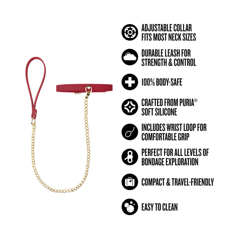 Temptasia Ardor Collar & Leash Red