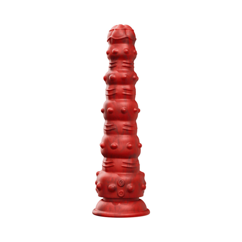 Tentra Rengol Studded Demon Thrusting Dildo Red