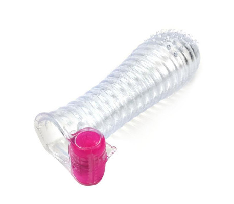 Funda para el Pene con Vibración Transparente