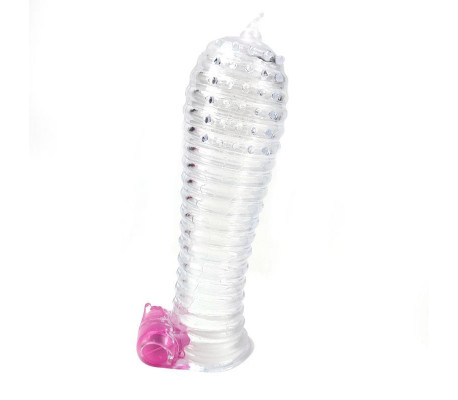 Funda para el Pene con Vibración Transparente