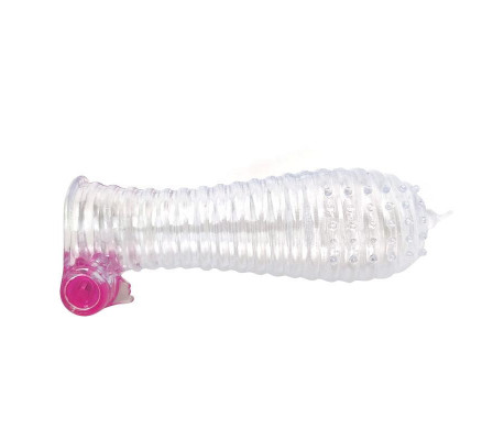 Funda para el Pene con Vibración Transparente