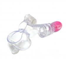 Funda para el Pene y Testículos 3 Balas Vibradoras Transparente