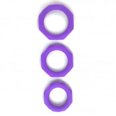 Set de 3 Anillos para el Pene Silicona Púrpura