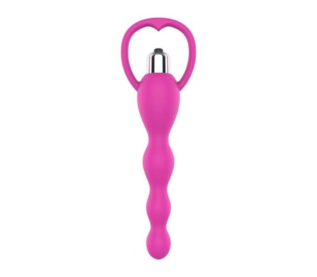 Cadena Anal con Vibración Rosa