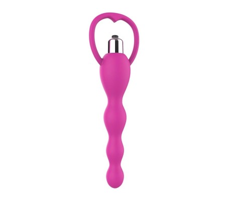 Cadena Anal con Vibración Rosa