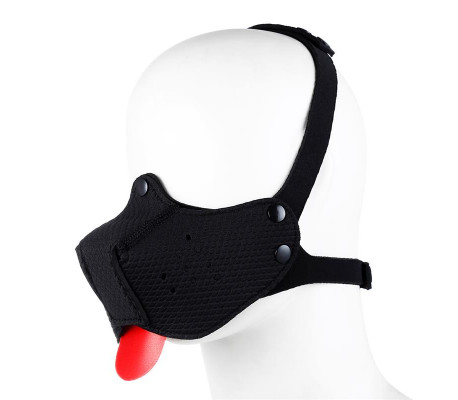 Bozal de Perro de Neopreno Desmontable Ajustable Negro