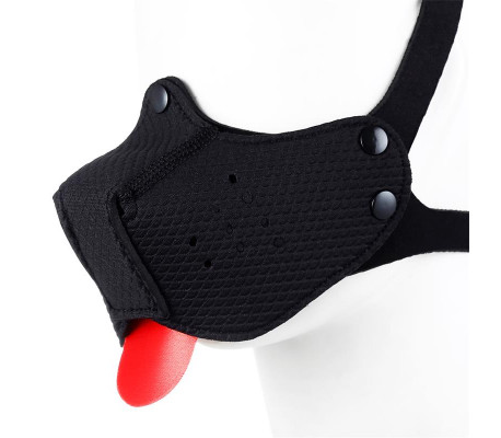 Bozal de Perro de Neopreno Desmontable Ajustable Negro