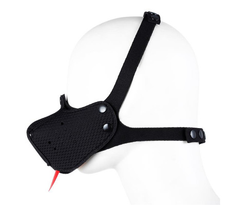 Bozal de Perro de Neopreno Desmontable Ajustable Negro