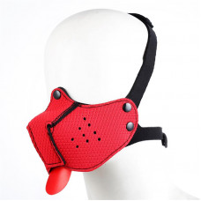Bozal de Perro de Neopreno Desmontable y Ajustable Rojo