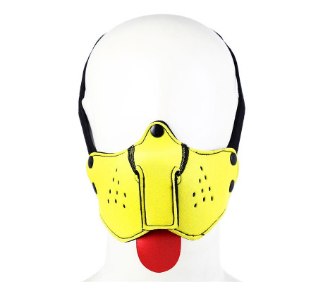 Bozal de Perro de Neopreno Desmontable y Ajustable Amarillo