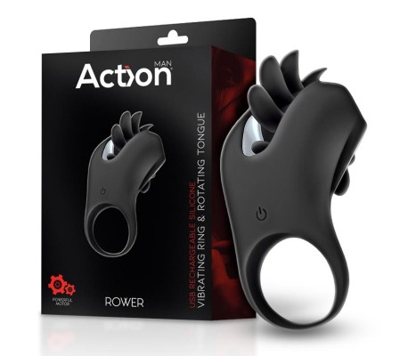 Rower Anillo Vibrador con Lengua Rotadora