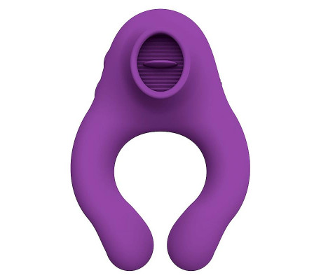 Fenda Anillo Vibrador con Lengua Estimulador y Control Remoto 3 Motores USB Magnético