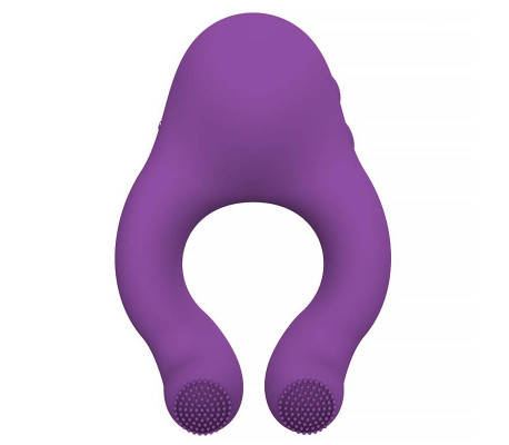 Fenda Anillo Vibrador con Lengua Estimulador y Control Remoto 3 Motores USB Magnético