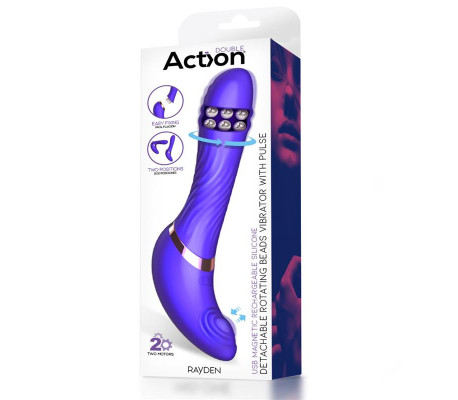 Rayden Vibrador con Pulsación y Bolas Internas Desmontable Dos Posiciones