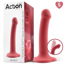 Bouncy Dildo Silicona Líquida Hiper Flexible 6.5 - 16.5 cm Talla S Burgundy