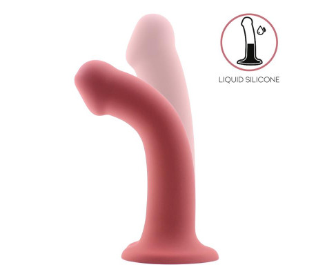 Bouncy Dildo Silicona Líquida Hiper Flexible 6.5 - 16.5 cm Talla S Burgundy