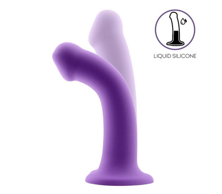 Bouncy Dildo Silicona Líquida Hiper Flexible 6.5 - 16.5 cm Talla S Púrpura
