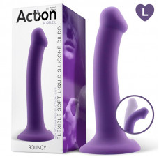 Bouncy Dildo Silicone Flexible Hiper Flexible 7.5 - 19 cm Talla L Púrpura