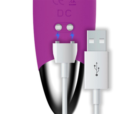 No. Ten Vibrador Hiper-Flexible Punto-G USB Magnético Silicona