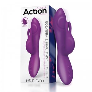 No. Eleven Vibrador con Conejito, Punto G y Fución de Pulsación USB Margnético Silicona