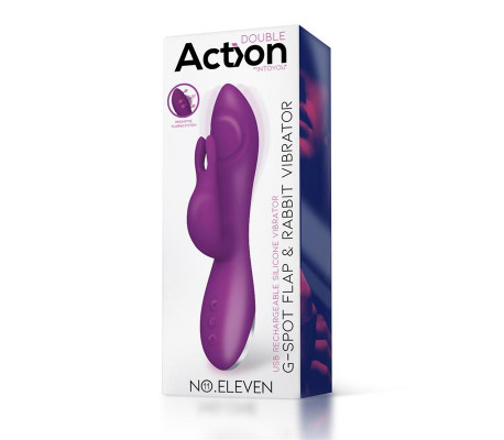 No. Eleven Vibrador con Conejito, Punto G y Fución de Pulsación USB Margnético Silicona