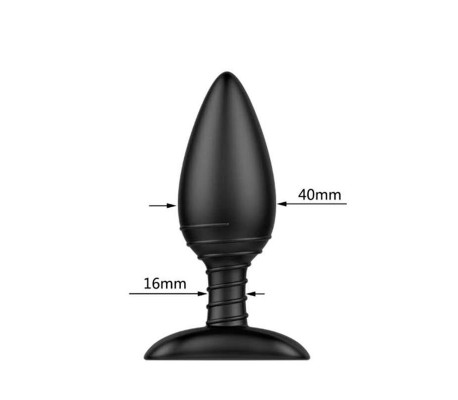 Asher Plug Anal con Control Remoto USB Magnético Negro