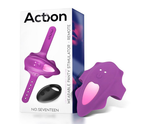 No. Seventeen Estimulador de Braguita Control Remoto USB Magnético Púrpura