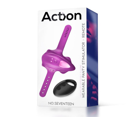 No. Seventeen Estimulador de Braguita Control Remoto USB Magnético Púrpura