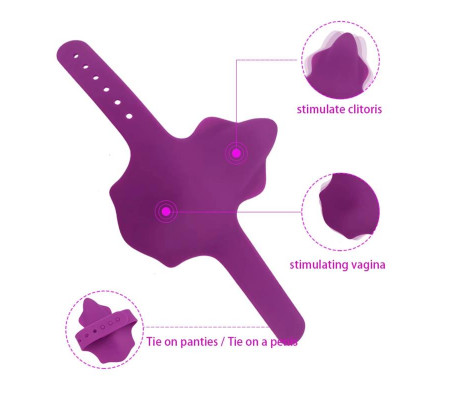 No. Seventeen Estimulador de Braguita Control Remoto USB Magnético Púrpura