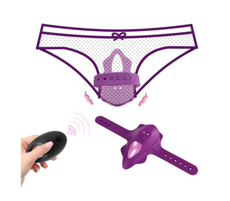 No. Seventeen Estimulador de Braguita Control Remoto USB Magnético Púrpura
