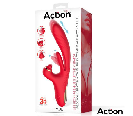Limbe Vibrador con Lengua Flip-Flap, Bola Percutora y Up and Down