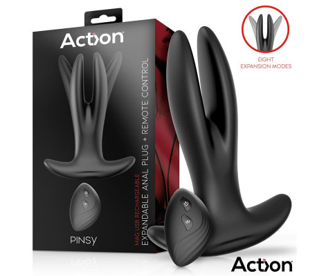 Pinsy Plug Anal Expandible con Control Remoto