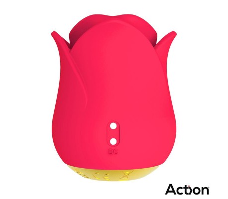 Meryl Estimulador Vibrador de Rosa con Lengua 2 Motores