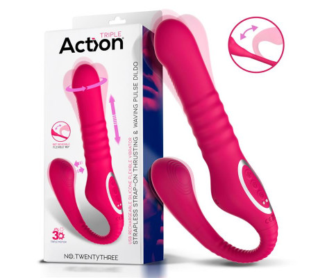 No. TwentyThree Vibrador Doble con Pulsación y Thrusting Flexible 180º