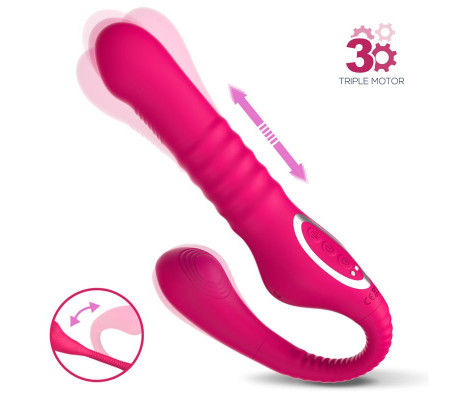 No. TwentyThree Vibrador Doble con Pulsación y Thrusting Flexible 180º