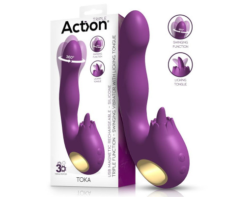 Toka Vibrador con Oscilación 360º y Lengua Estimuladora